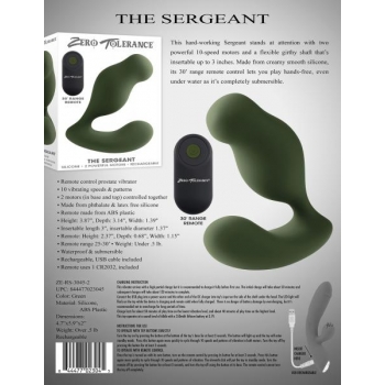 Zero Tolerance The Sergeant Prostate Vibrator