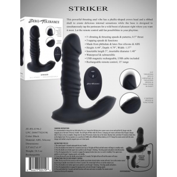 Zero Tolerance Striker Black Anal Vibrator