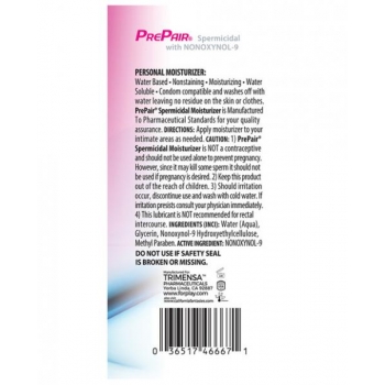 Prepair Spermicidal Lubricant 4.5oz Bottle