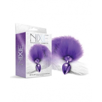 Nixie Metal Plug W/ Ombre Tail Medium Purple Metallic