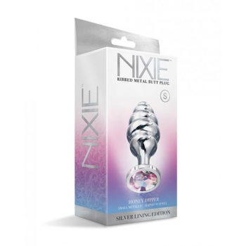 Nixie Honey Dripper Small Ribbed Stainless Steel Plug