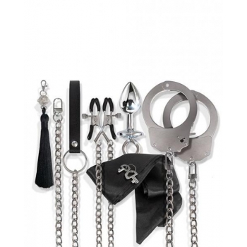 Nixie Interchangeable 8pc Bondage Kit - Silver