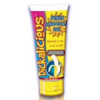 Dickalicious Banana Arousal Gel - 2oz Edible Fun