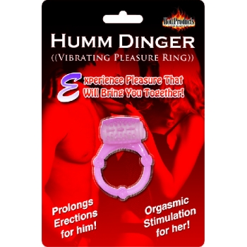 Humm Dinger Vibrating Cock Ring - Magenta