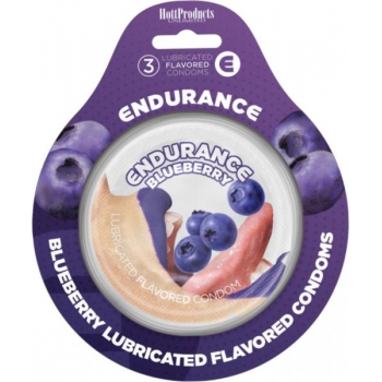 Endurance Flavored Condoms - 3pk (Blueberry)