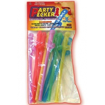 Party Pecker Sipping Straws - Fun Pack of 10