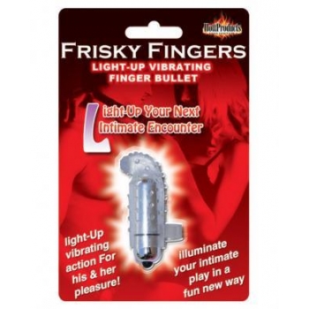 Light Up Frisky Finger Vibrator - Clear