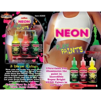 Neon Body Paints 3 Pack Carded