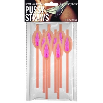 Pussy Straws - Pink Beige 8 Count Package