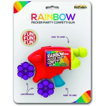 Rainbow Pecker Party Confetti Gun