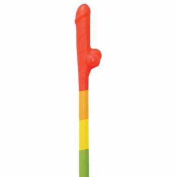 Rainbow Pecker Straws 10 Pack