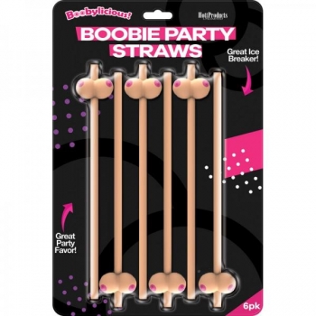 Boobie Straws Beige 6 Pack