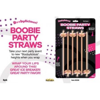 Boobie Straws Beige 6 Pack