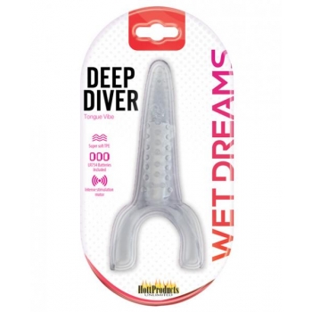 Deep Diver Clear Vibrating Tongue With Motor