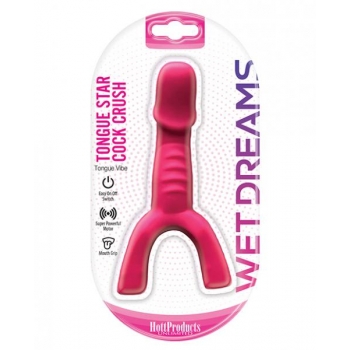 Wet Dreams Tongue Star Cock Crush Vibe Mouth Grip Pink