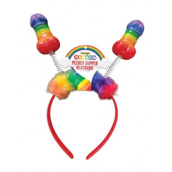 Rainbow Pecker Bopper Headband O/S