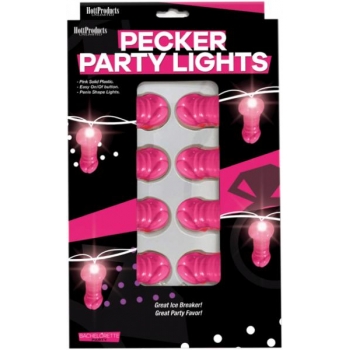 Light Up Pink Pecker String Party Lights