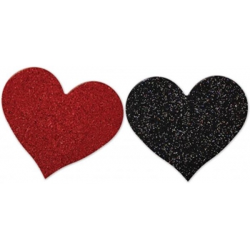 Nipplicious Heart Shaped Glitter Pasties 2pk