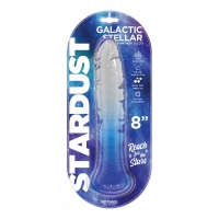 Stardust Galactic Stellar Jelly Dildo - 8 Inch Crystal Blue