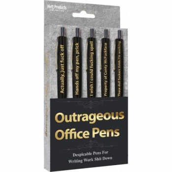 Outrageous Office Pens Asst Sayings 5 Pk