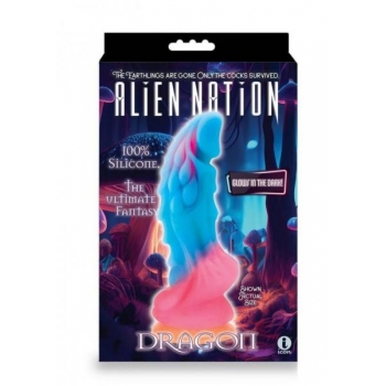 Alien Nation Glow Dragon Dildo - Multicolor