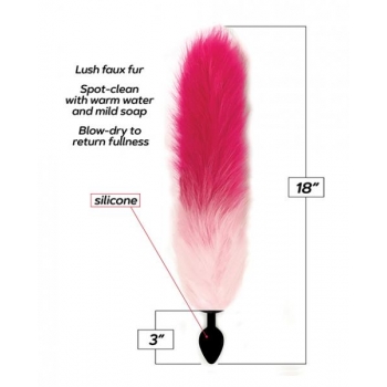 Foxy Tail Silicone Butt Plug Pink