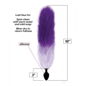 Foxy Tail Silicone Butt Plug Purple