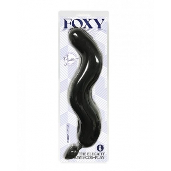 Foxy Tail Silicone Butt Plug Black