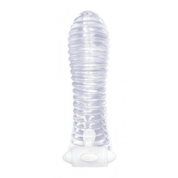 The Nines Vibrating Sextenders Ribbed Clear