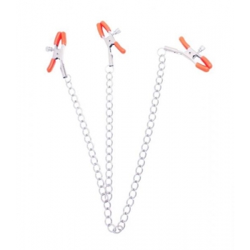 Triple Your Pleasure Nipple & Clitoral Clamps Chain