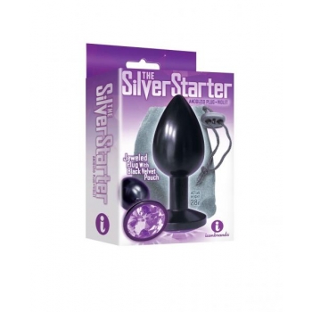 The Starter Anodized Bejeweled Steel Plug Violet