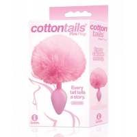 The 9's Cottontails Silicone Bunny Tail Butt Plug Pink