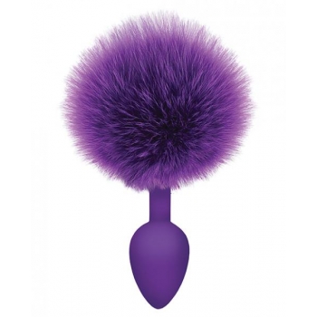 Cottontails Silicone Bunny Tail Butt Plug Purple