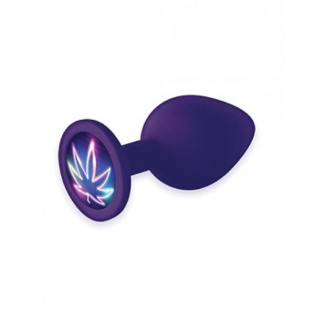 The 9's Booty Talk Neon Leaf Silicone Butt Plug