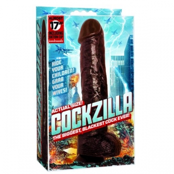 Cockzilla 16.5 inches Black Realistic Dildo