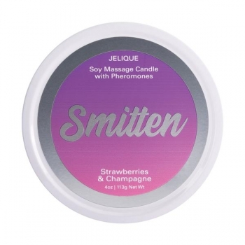 Massage Candle W/ Pheromones Smitten Strawberry & Champagne 4oz