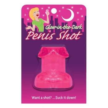 Glow In The Dark Penis Shot Glass Pink