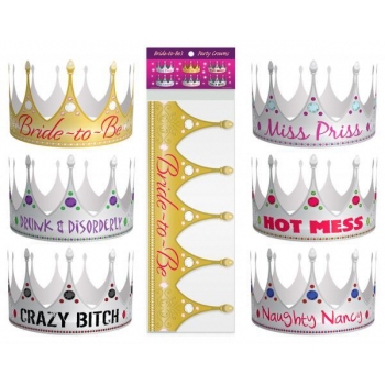 Bride To Be Party Crowns – 6 Pack