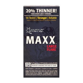 Kimono Maxx Large Flare Condoms 12 Pack