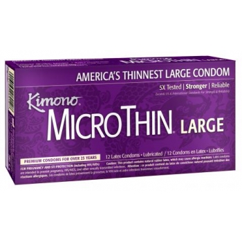 Kimono Microthin 12 Pack Large Latex Condoms