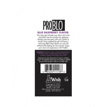 Problo Oral Pleasure Gel Blue Raspberry 1.5 Oz