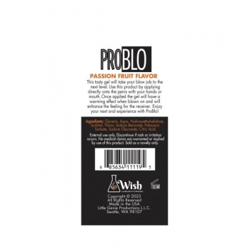 Problo Oral Pleasure Gel Passion Fruit 1.5 Oz