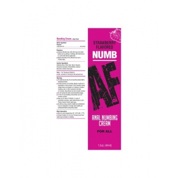 Numb AF Desensitizing Anal Gel - Strawberry - 1.5 Oz