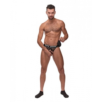 Cock Pit Cock Ring Jock Strap - Black L/XL