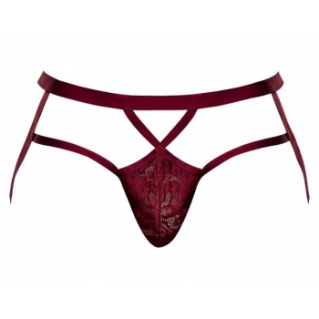 Lucifer Strappy Jockstrap in Burgundy L/XL