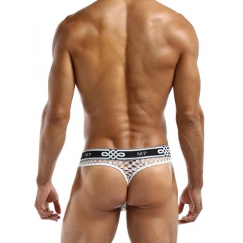 Peep Show Lo Rise Thong White Small/Medium