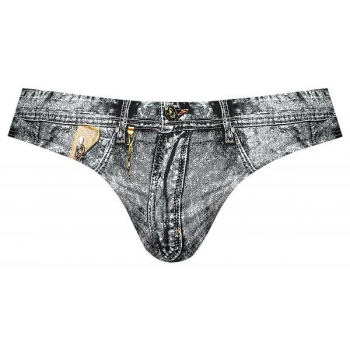 Dirty Denim Thong - Blue L/XL