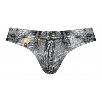 Dirty Denim Bikini Briefs - Blue Medium