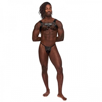 Aries Leather Harness Black O/S