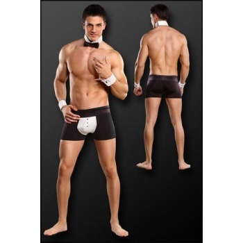 Male Power Butt-ler Costume - Black